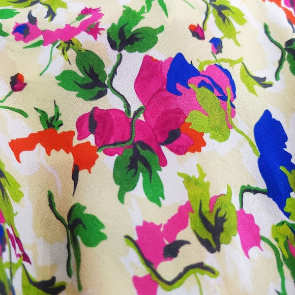 NWOT Saloni 90s Daphne-C Garden Party Silk Floral Slip Maxi Dress - Picture 11 of 16